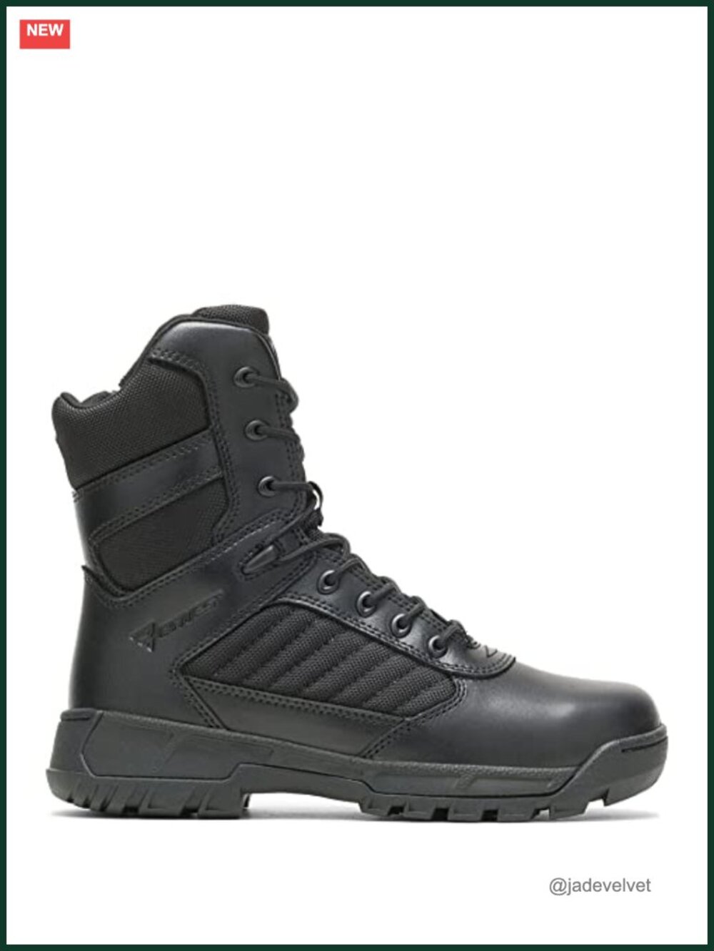 Bates Women's Tactical Sport 2 Tall Side Zip Military Boot Leather Slip